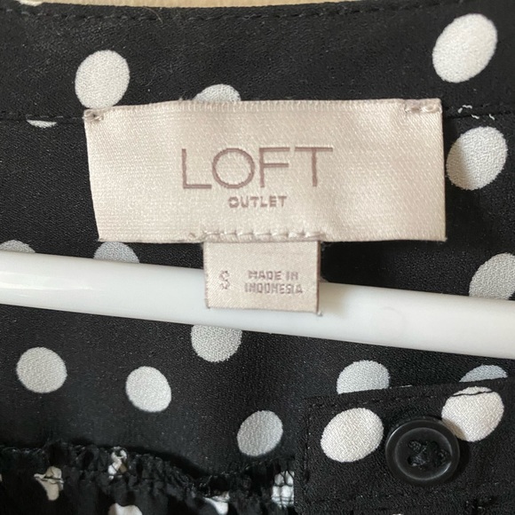 LOFT Polka Dot Blouse sz S - Picture 3 of 3